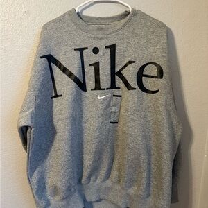 Nike Womens Crewneck Gray Sweater